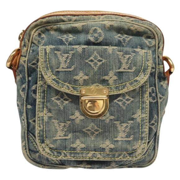 LOUIS VUITTON Monogram Denim Camera Bag Shoulder Bag Blue M95348 - Picture 13 of 16